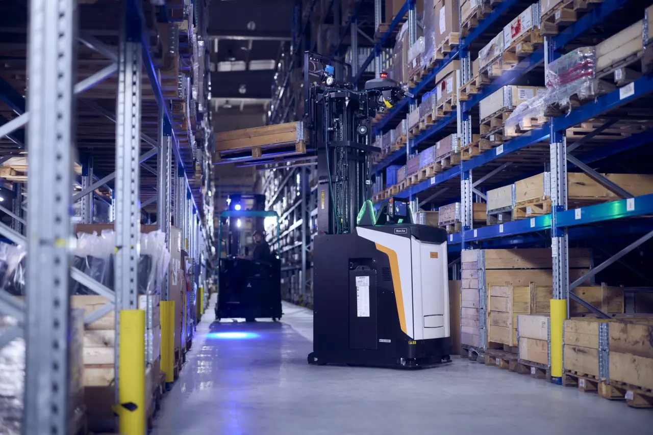 AGV in warehouse