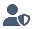 Icon shield person